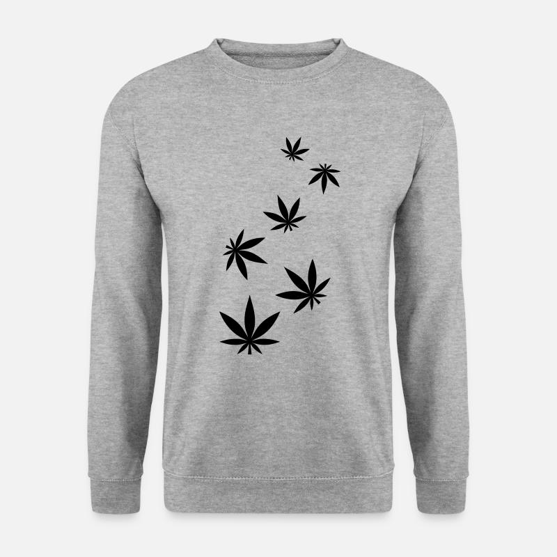 Icône de feuille de chanvre - Sweat-shirt Unisexe - gris chiné