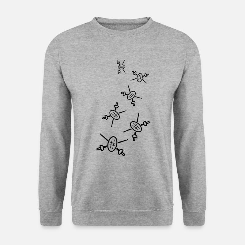 Fechten Schwert - Unisex Pullover - Weißgrau meliert