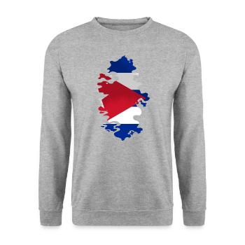 Cuba Flag Caribbean Holiday Cuba Travel Havana - Unisex Sweatshirt - salt & pepper - Front - Alina (178cm) & Michal (187cm)