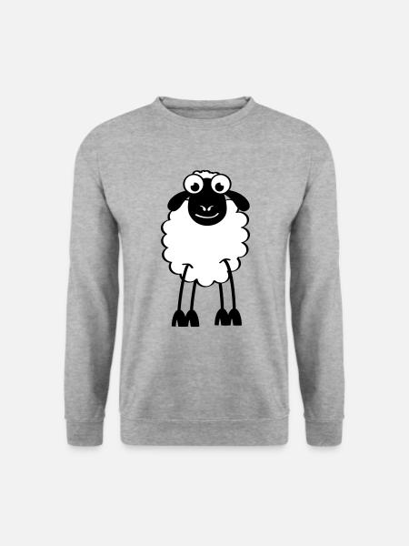 Moutons, moutons blancs ou noirs. Rêver ou dormir - Sweat-shirt Unisexe - gris chiné