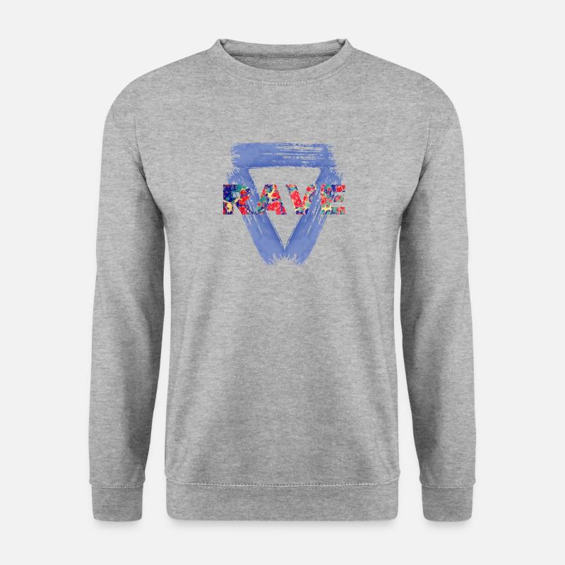 rave e 42 - Unisex Pullover - Weißgrau meliert