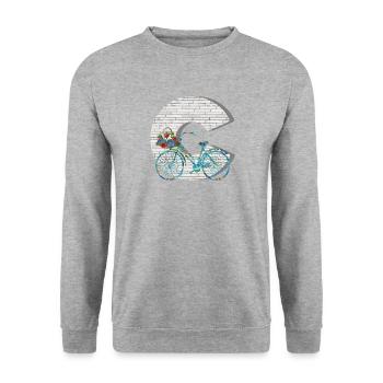 bicycle e 100 c - Unisex Sweatshirt - salt & pepper - Front - Alina (178cm) & Michal (187cm)