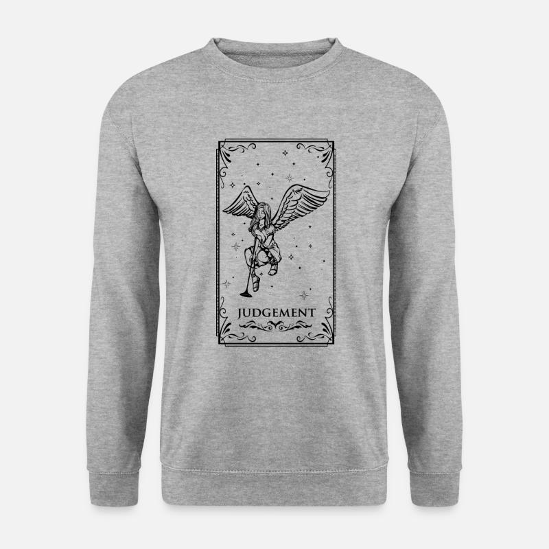 URTEIL TarotKarte - Unisex Pullover - Weißgrau meliert