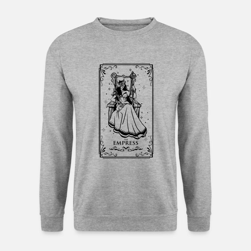 Tarotkarte L'EMPRESSE - Unisex Pullover - Weißgrau meliert
