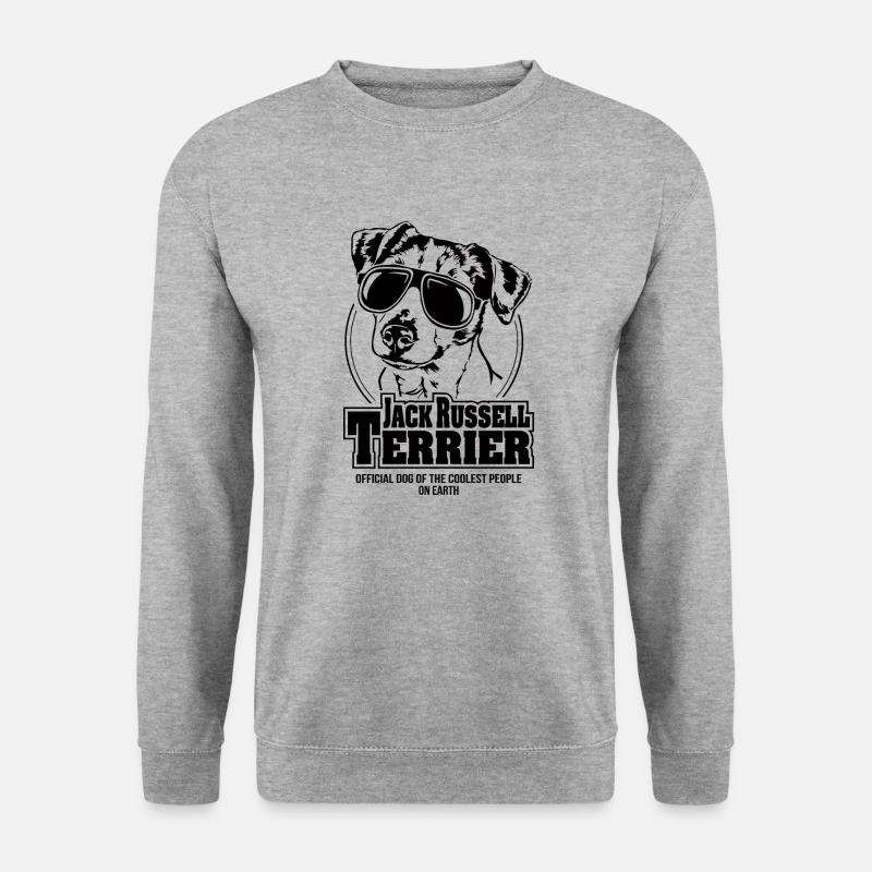 JACK RUSSELL TERRIER coolest people Hunde Spruch - Unisex Pullover - Weißgrau meliert