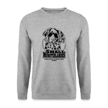 SMALL MUNSTERLANDER coolest people dogs saying - Unisex Sweatshirt - salt & pepper - Front - Alina (178cm) & Michal (187cm)