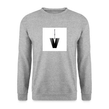 VALINTIN - Unisex Pullover - Weißgrau meliert - Vorne - Alina (178cm) & Michal (187cm)