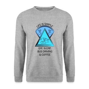 Bus Bus Driver School Bus Bus Driver Coffee - Unisex Sweatshirt - salt & pepper - Front - Alina (178cm) & Michal (187cm)