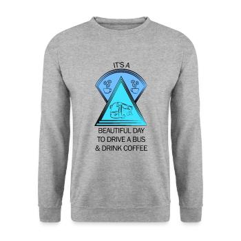 Bus Bus Driver School Bus Bus Driver Coffee - Unisex Sweatshirt - salt & pepper - Front - Alina (178cm) & Michal (187cm)
