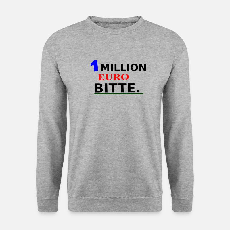 1 MILLION - Unisex Pullover - Weißgrau meliert