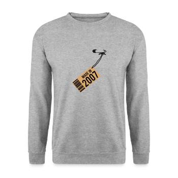 Birthday T-Shirt 2007 - Unisex Sweatshirt - salt & pepper - Front - Alina (178cm) & Michal (187cm)