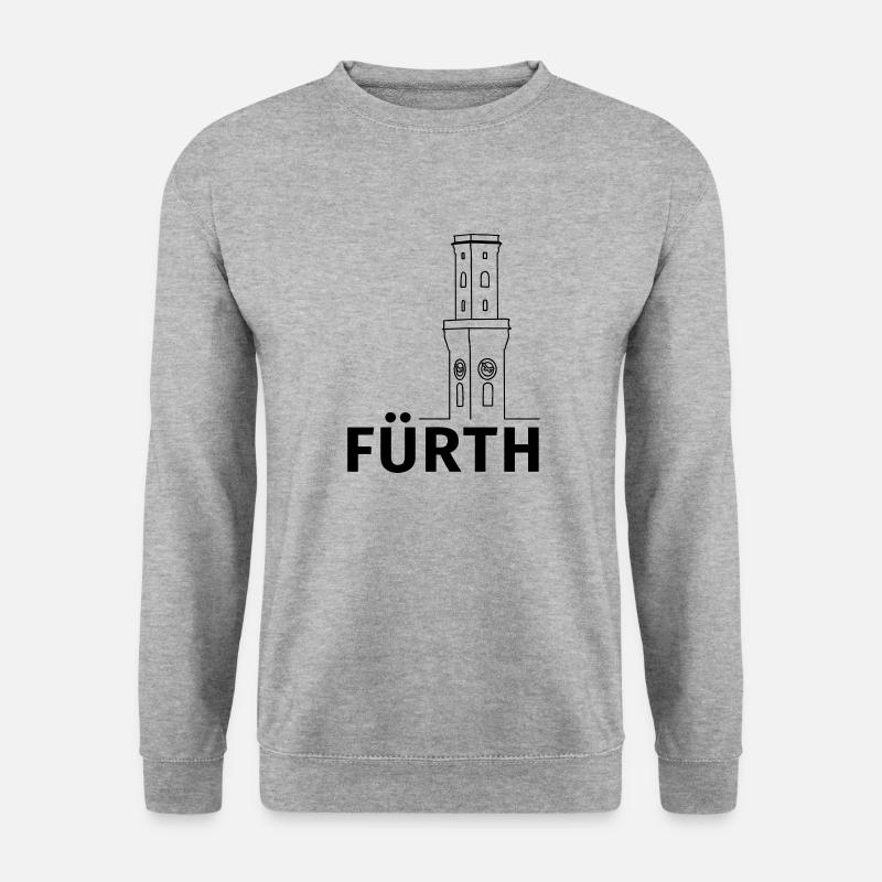 Fürth - Unisex Pullover - Weißgrau meliert
