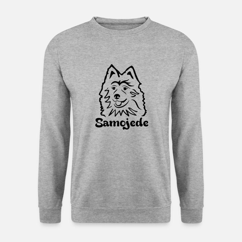Samojede - Unisex Pullover - Weißgrau meliert