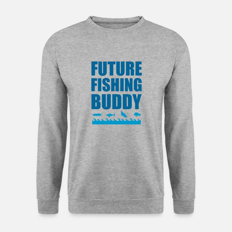 future fishing buddy - Unisex Pullover - Weißgrau meliert