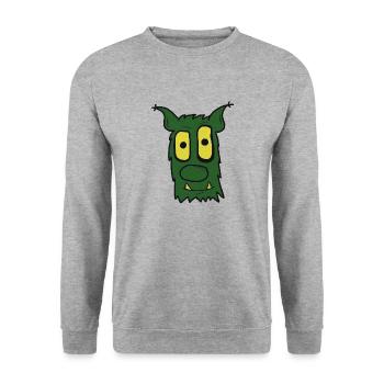 Troll dich! - Unisex Pullover - Weißgrau meliert - Vorne - Alina (178cm) & Michal (187cm)