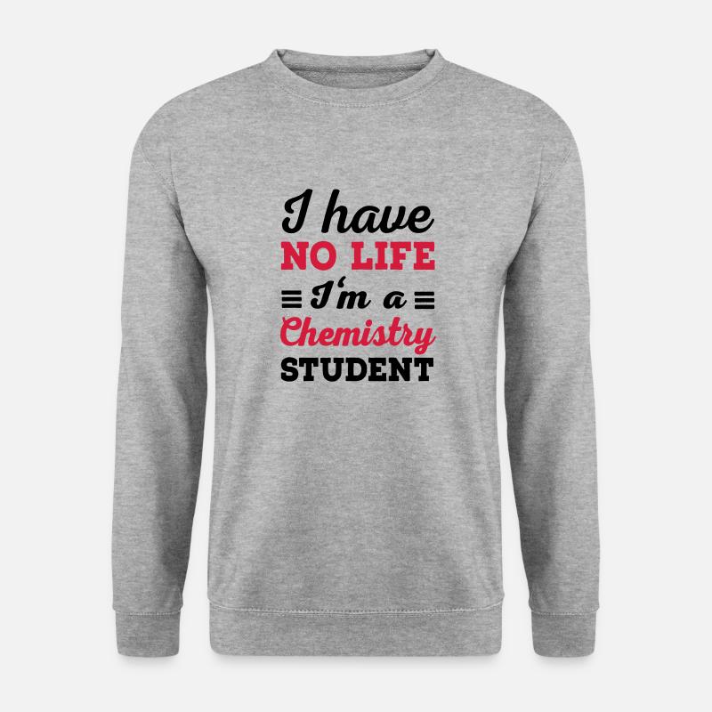 Chemie - Unisex Pullover - Weißgrau meliert