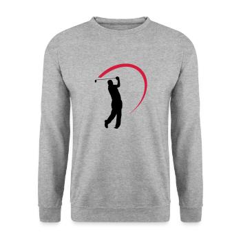 golf - Sweat-shirt Unisexe - gris chiné - Devant - Alina (178cm) & Michal (187cm)
