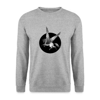 Pegasus - Unisex Pullover - Weißgrau meliert - Vorne - Alina (178cm) & Michal (187cm)