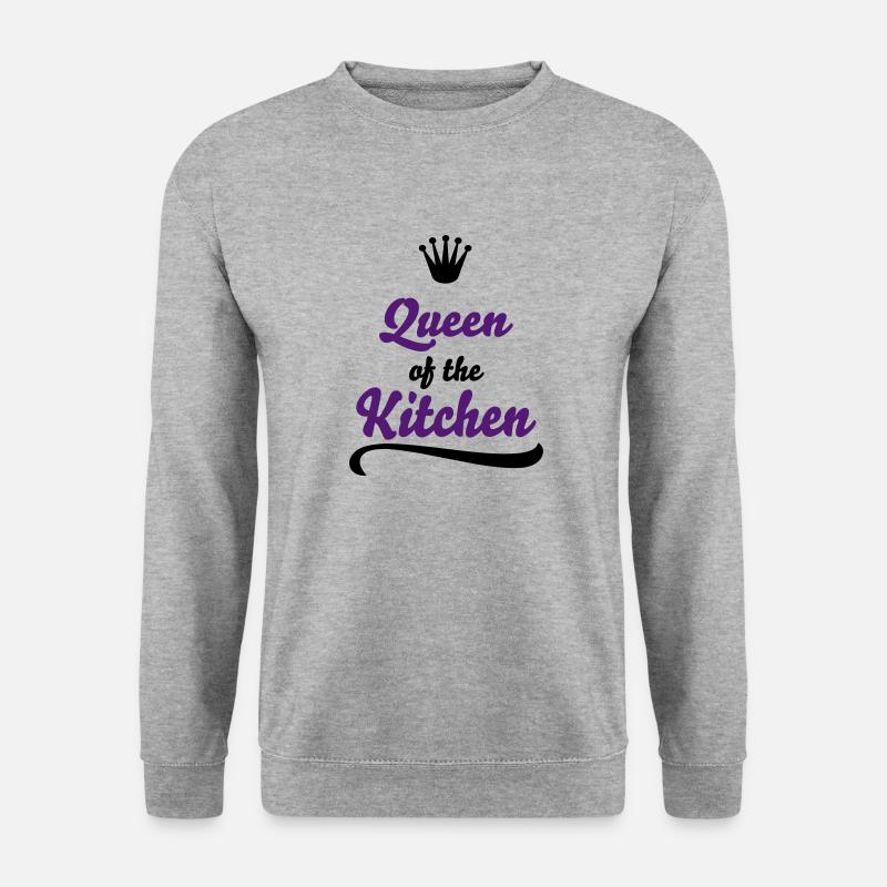 kochen - Unisex Pullover - Weißgrau meliert