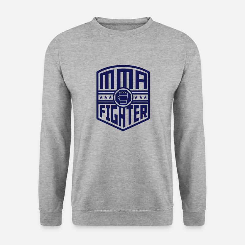 MMA Fighter (Wappen) - Unisex Pullover - Weißgrau meliert