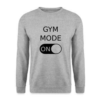 Gym Mode - Unisex Pullover - Weißgrau meliert - Vorne - Alina (178cm) & Michal (187cm)
