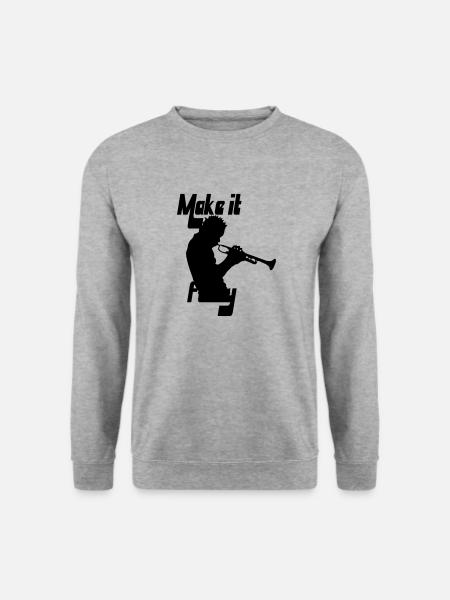 Trompettiste Funk - Sweat-shirt Unisexe - gris chiné