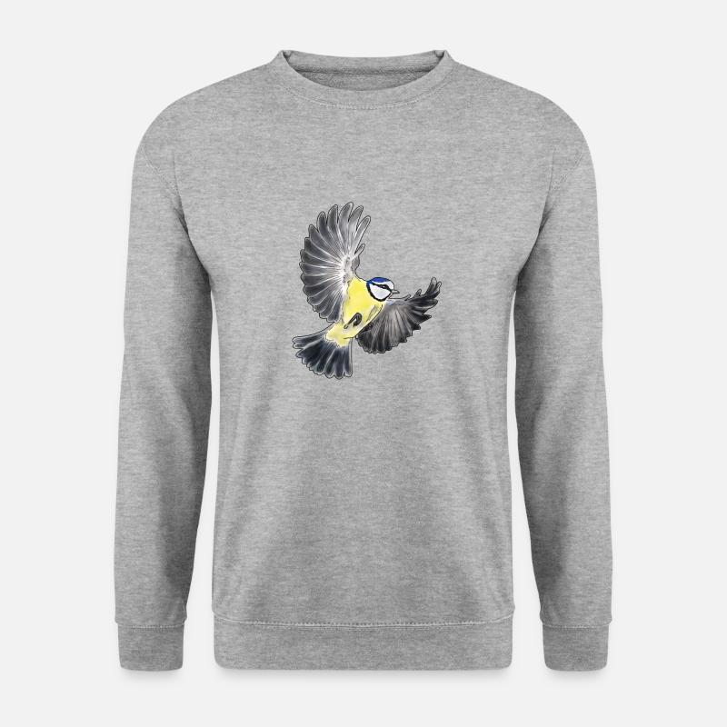 Kohlmeise - Unisex Pullover - Weißgrau meliert