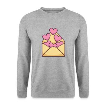 Delivery Service - Unisex Sweatshirt - salt & pepper - Front - Alina (178cm) & Michal (187cm)