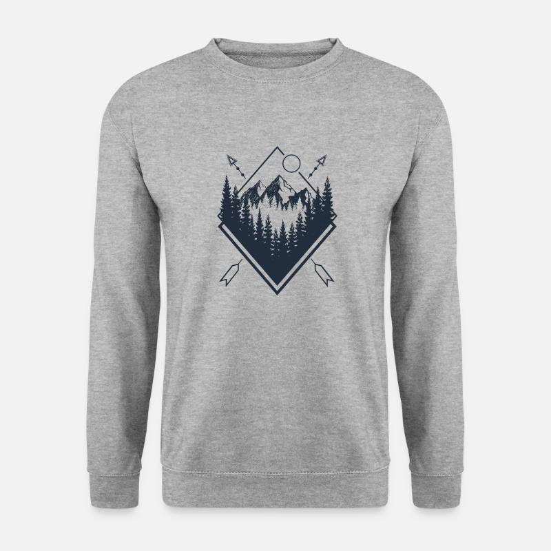 North And West - Unisex Pullover - Weißgrau meliert