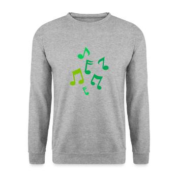 Notes de musique - Sweat-shirt Unisexe - gris chiné - Devant - Alina (178cm) & Michal (187cm)