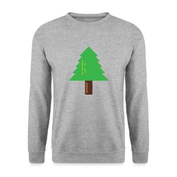 Fir tree - Unisex Sweatshirt - salt & pepper - Front - Alina (178cm) & Michal (187cm)