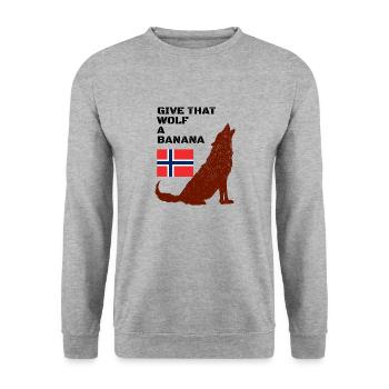 Norway Eurovision - Unisex Sweatshirt - salt & pepper - Front - Alina (178cm) & Michal (187cm)