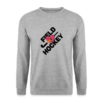feldhockey hockey fieldhockey hockey-love - Unisex Sweatshirt - salt & pepper - Front - Alina (178cm) & Michal (187cm)