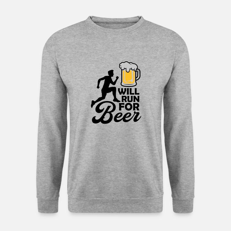 Will run Beer - Unisex Sweatshirt - salt & pepper