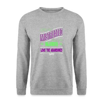 fun animal lovers gift animal shelter - Unisex Pullover - Weißgrau meliert - Vorne - Alina (178cm) & Michal (187cm)