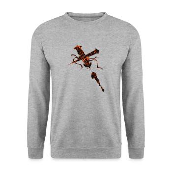 Tattoo Element Vektor Tattoo Tribal Tattoos - Unisex Pullover - Weißgrau meliert - Vorne - Alina (178cm) & Michal (187cm)