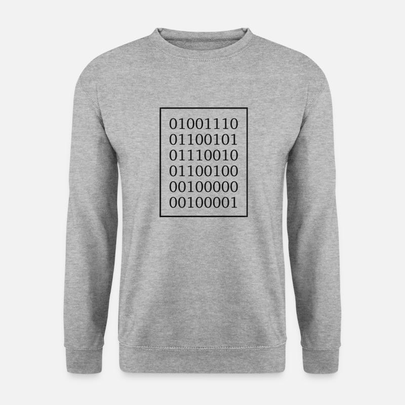 Nerd? In binary language - Unisex Sweatshirt - salt & pepper
