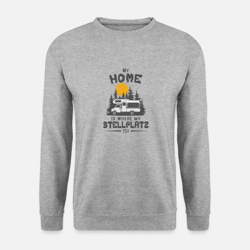 Camper Camping Wohnmobil - Unisex Pullover - Weißgrau meliert