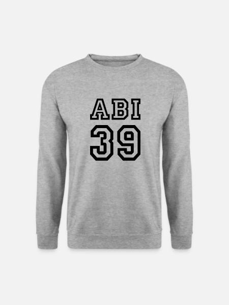 ABI 39 - Abitur 2039 - Abiturienten Baby Geburt - Unisex Pullover - Weißgrau meliert