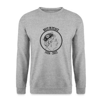The Queen Elizabeth II - Unisex Sweatshirt - salt & pepper - Front - Alina (178cm) & Michal (187cm)