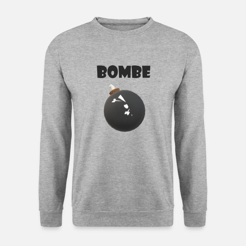 Bombe explosion - Unisex Pullover - Weißgrau meliert