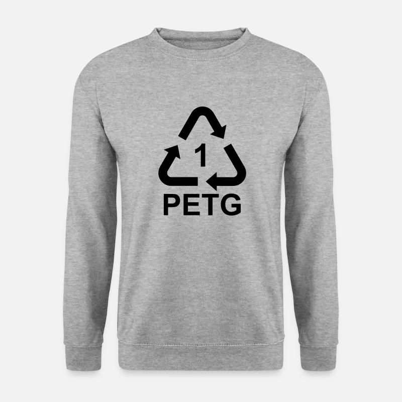 3D-Druck - PETG - Unisex Pullover - Weißgrau meliert