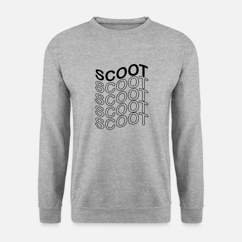 E-Scooter E-Roller Scooter - Unisex Pullover - Weißgrau meliert