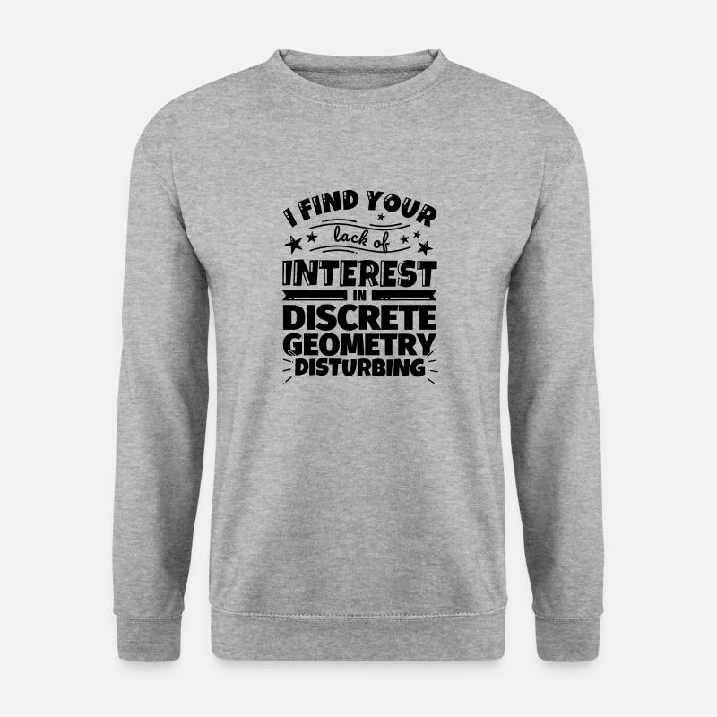 Diskrete Geometrie lustiges Geschenk - Unisex Pullover - Weißgrau meliert