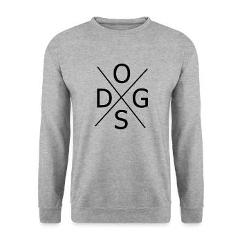 Dog Hund - Unisex Pullover - Weißgrau meliert - Vorne - Alina (178cm) & Michal (187cm)
