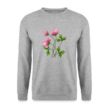Fleur - Sweat-shirt Unisexe - gris chiné - Devant - Alina (178cm) & Michal (187cm)