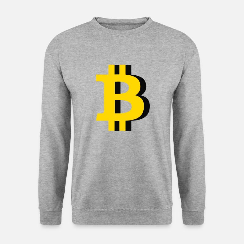 Bitcoin Geschenk - Unisex Pullover - Weißgrau meliert