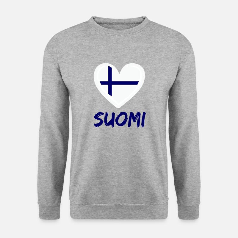 finland suomi - Unisex Pullover - Weißgrau meliert