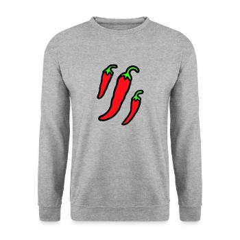 Piments - Sweat-shirt Unisexe - gris chiné - Devant - Alina (178cm) & Michal (187cm)