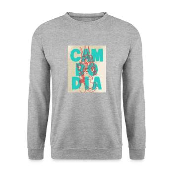 Cambodia Tradition Dance Khmer Apsara I Gift - Unisex Sweatshirt - salt & pepper - Front - Alina (178cm) & Michal (187cm)